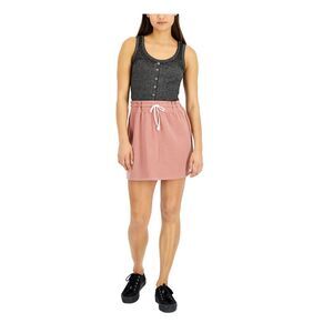 GRAYSON THREADS BLACK LABEL Womens Short Skirt Pink Elastic Waist Juniors XS